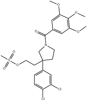 3-(3,4-DICHLOROPHENYL)-1-(3,4,5-TRIMETHOXYBENZOYL)-3-PYRROLIDINEETHANOL METHANSULFONATE