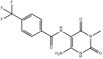 Benzamide,  N-(4-amino-1,2,3,6-tetrahydro-1-methyl-2,6-dioxo-5-pyrimidinyl)-4-(trifluoromethyl)-