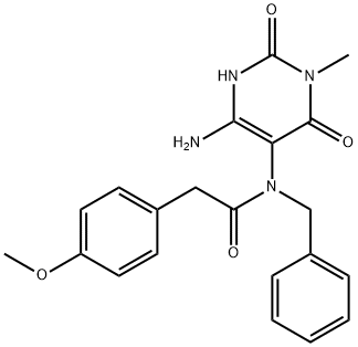 Benzeneacetamide,  N-(4-amino-1,2,3,6-tetrahydro-1-methyl-2,6-dioxo-5-pyrimidinyl)-4-methoxy-N-(phenylmethyl)-