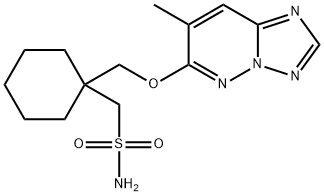 [1-[(4-methyl-1,2,7,9-tetrazabicyclo[4.3.0]nona-2,4,6,8-tetraen-3-yl)o xymethyl]cyclohexyl]methanesulfonamide