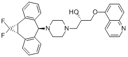 (2R)-1-{4-[(1AR,6R,10BS)-1,1-二氟-1,1A,6,10B-四氢二苯并[A,E]环丙并[C]环庚烯-6-基]哌嗪-1-基}-3-(喹啉-5-基氧基)丙-2-醇