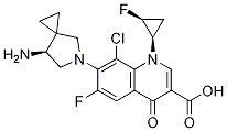 3-Quinolinecarboxylic acid, 7-[(7S)-7-aMino-5-azaspiro[2.4]hept-5-yl]-8-chloro-6-fluoro-1-[(1R,2S)-2-fluorocyclopropyl]-1,4-dihydro-4-oxo-