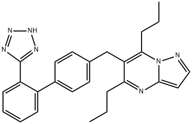 5,7-Dipropyl-6-((2||-||-(1H-tetrazol-5-yl)(1,1||-||-biphenyl)-4-yl)methyl)pyrazolo(1,5-a)pyrimidine
