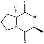 Pyrrolo[1,2-a]pyrazin-4(1H)-one, hexahydro-3-methyl-1-thioxo-, (3S-trans)- (9CI)