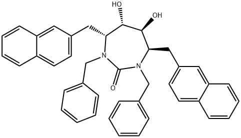 (4R,5S,6S,7R)-1,3-dibenzyl-5,6-dihydroxy-4,7-bis(naphthalen-2-ylmethyl )-1,3-diazepan-2-one