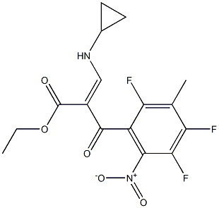 乙基 3-(环丙基氨基)-2-(2,4,5-三氟-3-甲基-6-硝基苯甲酰)丙烯酰基酯