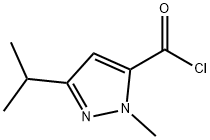 1H-Pyrazole-5-carbonyl chloride, 1-methyl-3-(1-methylethyl)- (9CI)