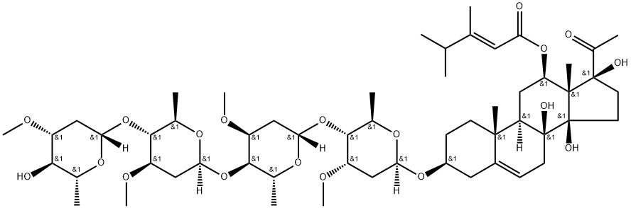Otophylloside B 4||-||||-||||-||-O-beta-D-oleandropyranoside