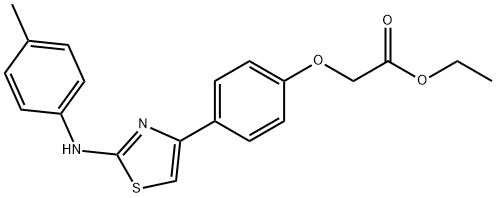 ethyl 2-[4-[2-[(4-methylphenyl)amino]-1,3-thiazol-4-yl]phenoxy]acetate