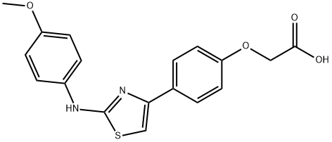 2-[4-[2-[(4-methoxyphenyl)amino]-1,3-thiazol-4-yl]phenoxy]acetic acid