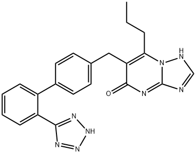2-propyl-3-[[4-[2-(2H-tetrazol-5-yl)phenyl]phenyl]methyl]-1,5,7,9-tetr azabicyclo[4.3.0]nona-2,5,7-trien-4-one