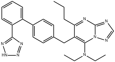 N,N-diethyl-4-propyl-3-[[4-[2-(2H-tetrazol-5-yl)phenyl]phenyl]methyl]- 1,5,7,9-tetrazabicyclo[4.3.0]nona-2,4,6,8-tetraen-2-amine