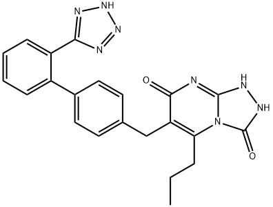 2-propyl-3-[[4-[2-(2H-tetrazol-5-yl)phenyl]phenyl]methyl]-1,5,7,8-tetr azabicyclo[4.3.0]nona-2,5-diene-4,9-dione