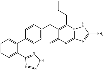 8-amino-2-propyl-3-[[4-[2-(2H-tetrazol-5-yl)phenyl]phenyl]methyl]-1,5, 7,9-tetrazabicyclo[4.3.0]nona-2,5,7-trien-4-one