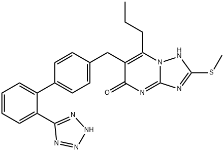 8-methylsulfanyl-2-propyl-3-[[4-[2-(2H-tetrazol-5-yl)phenyl]phenyl]met hyl]-1,5,7,9-tetrazabicyclo[4.3.0]nona-2,5,7-trien-4-one