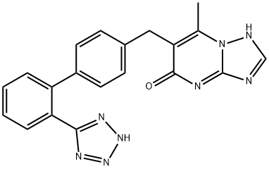 2-methyl-3-[[4-[2-(2H-tetrazol-5-yl)phenyl]phenyl]methyl]-1,5,7,9-tetr azabicyclo[4.3.0]nona-2,5,7-trien-4-one