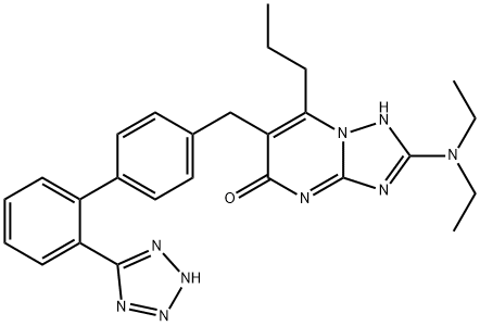 8-diethylamino-2-propyl-3-[[4-[2-(2H-tetrazol-5-yl)phenyl]phenyl]methy l]-1,5,7,9-tetrazabicyclo[4.3.0]nona-2,5,7-trien-4-one