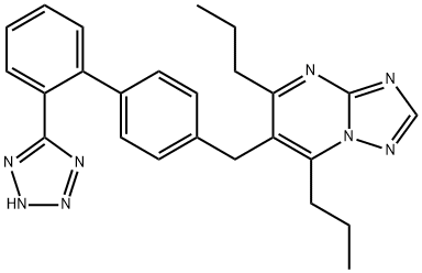 s-triazolo(1,5-a)pyrimidine, 5,7-dipropyl-6-((2||-||-(1H-tetrazol-5-yl)(1,1||-||-biphenyl)-4-yl)methyl)-