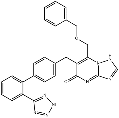 2-(phenylmethoxymethyl)-3-[[4-[2-(2H-tetrazol-5-yl)phenyl]phenyl]methy l]-1,5,7,9-tetrazabicyclo[4.3.0]nona-2,5,7-trien-4-one