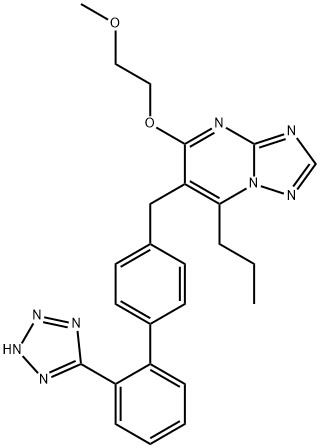 4-(2-methoxyethoxy)-2-propyl-3-[[4-[2-(2H-tetrazol-5-yl)phenyl]phenyl] methyl]-1,5,7,9-tetrazabicyclo[4.3.0]nona-2,4,6,8-tetraene