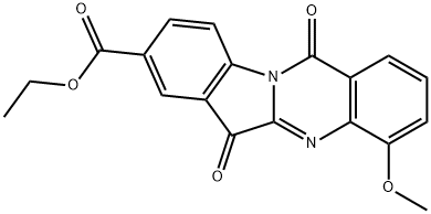 Indolo[2,1-b]quinazoline-8-carboxylic  acid,  6,12-dihydro-4-methoxy-6,12-dioxo-,  ethyl  ester