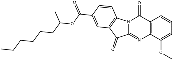 Indolo[2,1-b]quinazoline-8-carboxylic  acid,  6,12-dihydro-4-methoxy-6,12-dioxo-,  1-methylheptyl  ester