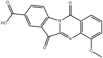 Indolo[2,1-b]quinazoline-8-carboxylic  acid,  6,12-dihydro-4-methoxy-6,12-dioxo-