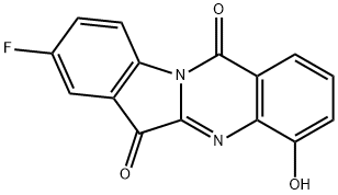 Indolo[2,1-b]quinazoline-6,12-dione,  8-fluoro-4-hydroxy-