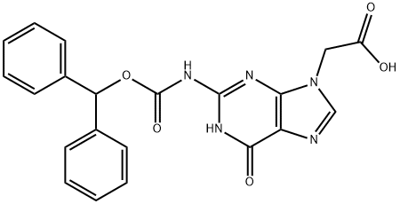 2-(2-(二苯甲基氧羰酰胺)-6-氧-1H-嘌呤-9(6H)-基)乙酸