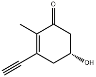 2-Cyclohexen-1-one, 3-ethynyl-5-hydroxy-2-methyl-, (R)- (9CI)