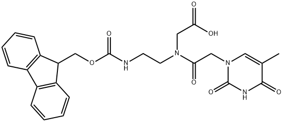 甘氨酸, N-[2-(3,4-二氢-5-甲基-2,4-二氧代-1(2H)-嘧啶基)乙酰基]-N-[2-[[(9H-芴-9-基甲氧基)羰基]氨基]乙基]-