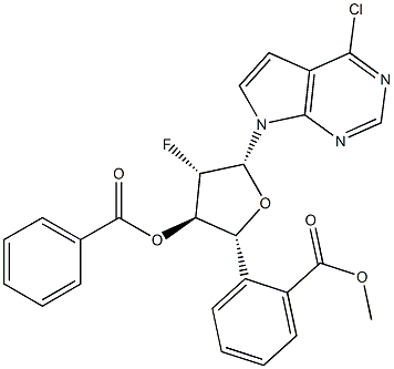 4-氯-7-(3,5-二-O-苯甲酰基-2-脱氧-2-氟-BETA-D-阿拉伯呋喃糖基)-7H-吡咯并[2,3-D]嘧啶