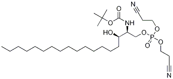 [R-(R*,S*)]-9-Cyano-6-(2-cyanoethoxy)-3-(1-hydroxyhexadecyl)-5,7-dioxa-2-aza-6-phosphanonanoic Acid 6-Oxide 1,1-DiMethylethyl Ester