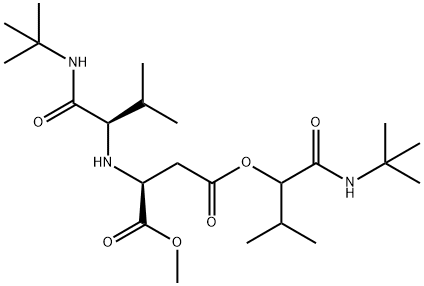 L-Aspartic acid, N-[1-[[(1,1-dimethylethyl)amino]carbonyl]-2-methylpropyl]-, 4-[1-[[(1,1-dimethylethyl)amino]carbonyl]-2-methylpropyl] 1-methyl ester, [R-(R*,R*)]- (9CI)
