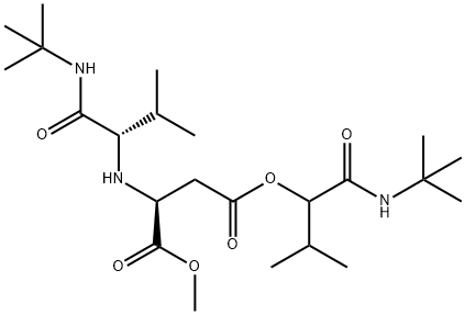 L-Aspartic acid, N-[1-[[(1,1-dimethylethyl)amino]carbonyl]-2-methylpropyl]-, 4-[1-[[(1,1-dimethylethyl)amino]carbonyl]-2-methylpropyl] 1-methyl ester, [R-(R*,S*)]- (9CI)
