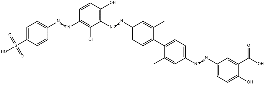 2,2||-||-Dimethyl-4-(4-hydroxy-5-carboxyphenylazo)-4||-||-[5-(4-sulfophenylazo)-2,6-dihydroxy-phenylazo]biphenyl