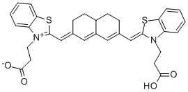 3-(2-([7-([3-(3-HYDROXY-3-OXOPROPYL)-1,3-BENZOTHIAZOL-2(3H)-YLIDENE]METHYL)-4,4A,5,6-TETRAHYDRO-2(3H)-NAPHTHALENYLIDENE]METHYL)-1,3-BENZOTHIAZOL-3-IUM-3-YL)PROPANOATE