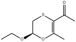 Ethanone, 1-(6-ethoxy-5,6-dihydro-2-methyl-1,4-oxathiin-3-yl)-, (R)- (9CI)