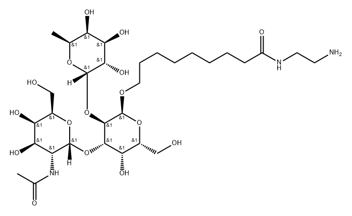 9-[[O-2-(乙酰氨基)-2-脱氧-ALPHA-D-吡喃半乳糖基-(1-3)-O-[6-脱氧-ALPHA-L-吡喃半乳糖基-(1-2)]-ALPHA-D-吡喃半乳糖基]氧基]-N-(2-氨基乙基)壬酰胺