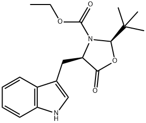 (2R,4R)-2-(tert-Butyl)-3-(ethoxycarbonyl)-4-(indol-3-yl-Methyl]-1,3-oxazolidin-5-one