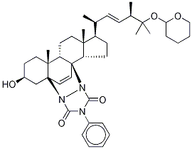 [4aS-[4aα,6α,8aα,8bβ,10aα,11α(1S*,2E,4R*),13aβ,13bα]]-5,6,7,8,8a,8b,10,10a,11,12,13,13a-Dodecahydro-6-hydroxy-8a,10a-diMethyl-2-phenyl-11-[1,4,5-triMethyl-5-[(tetrahydro-2H-pyran-2-yl)oxy]-2-hexenyl]-4a,13b-etheno-1H,9H-benzo[c]cyclopenta[h][1,2,4]triazolo[1,2-a]cinnoline-1,3(2H)-dione