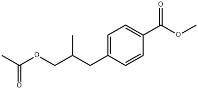 Benzoic acid, 4-[3-(acetyloxy)-2-methylpropyl]-, methyl ester (9CI)