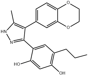 4-(4-(2,3-dihydrobenzo[b][1,4]dioxin-6-yl)-5-methyl-1H-pyrazol-3-yl)-6-propylbenzene-1,3-diol