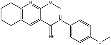 3-Quinolinecarboximidamide, 5,6,7,8-tetrahydro-2-methoxy-N-(4-methoxyp henyl)-