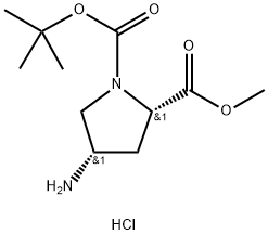 (2S,4S)-1-叔丁基 2-甲基 4-氨基吡咯烷-1,2-二甲酸酯盐酸盐