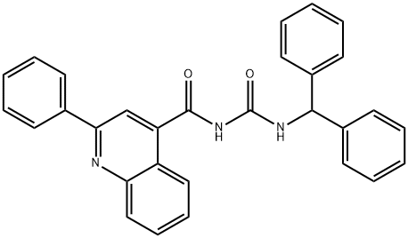 4-Quinolinecarboxamide, N-(((diphenylmethyl)amino)carbonyl)-2-phenyl-