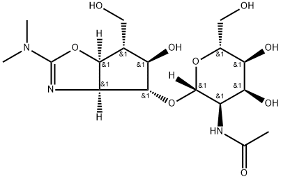 .beta.-D-Allopyranoside, 2-(dimethylamino)-3a,5,6,6a-tetrahydro-5-hydroxy-6-(hydroxymethyl)-4H-cyclopentoxazol-4-yl 2-(acetylamino)-2-deoxy-, 3aS-(3a.alpha.,4.alpha.,5.beta.,6.alpha.,6a.alpha.)-