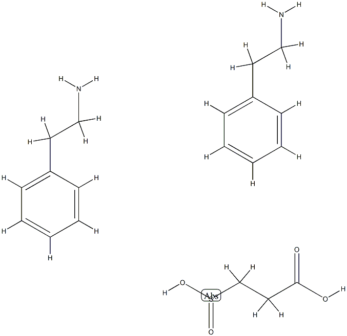 3-Sulfinopropanoic acid compd. with benzeneethanamine (1:2)