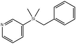 Pyridine, 3-[dimethyl(phenylmethyl)silyl]- (9CI)