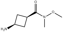 Cyclobutanecarboxamide, 3-amino-N-methoxy-N-methyl-, cis- (9CI)
